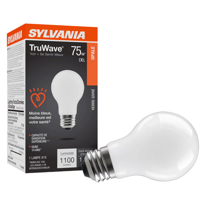 SYLVANIA LED A19 Lamp 11W 2700K Frosted E26 – LED11A19DIMO92713YTLRP