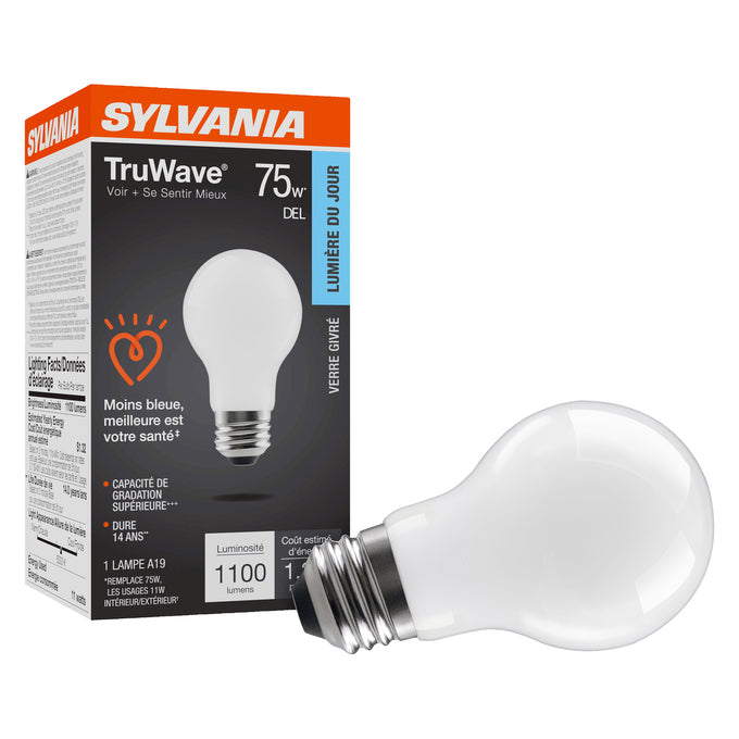 SYLVANIA LED A19 Lamp 11W 5000K Frosted E26 – LED11A19DIMO95013YTLRP
