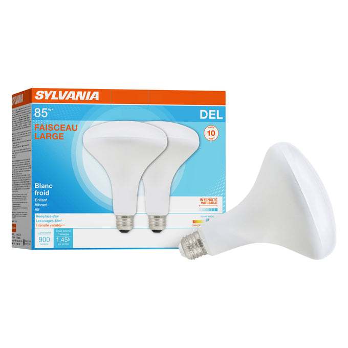 SYLVANIA LED BR40 Lamp 12W 4000K E26 – LED12BR40DIM84010YVRP2