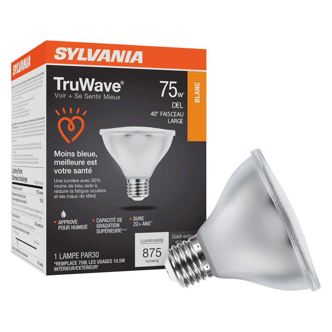 SYLVANIA LED PAR30 Lamp 10.5W 3000K Flood 40° E26 – LED10.5PAR30DIM930TLFL40GLRP