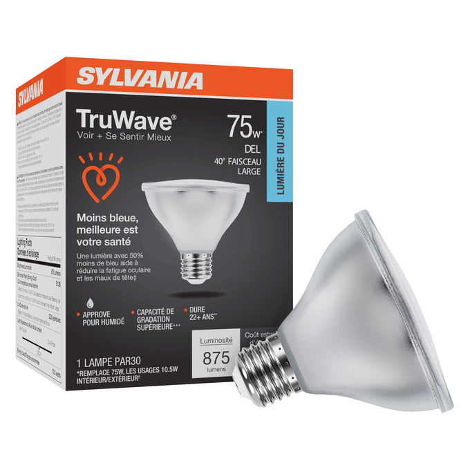 SYLVANIA LED PAR30 Lamp 10.5W 5000K Flood 40° E26 – LED10.5PAR30DIM950TLFL40GLRP