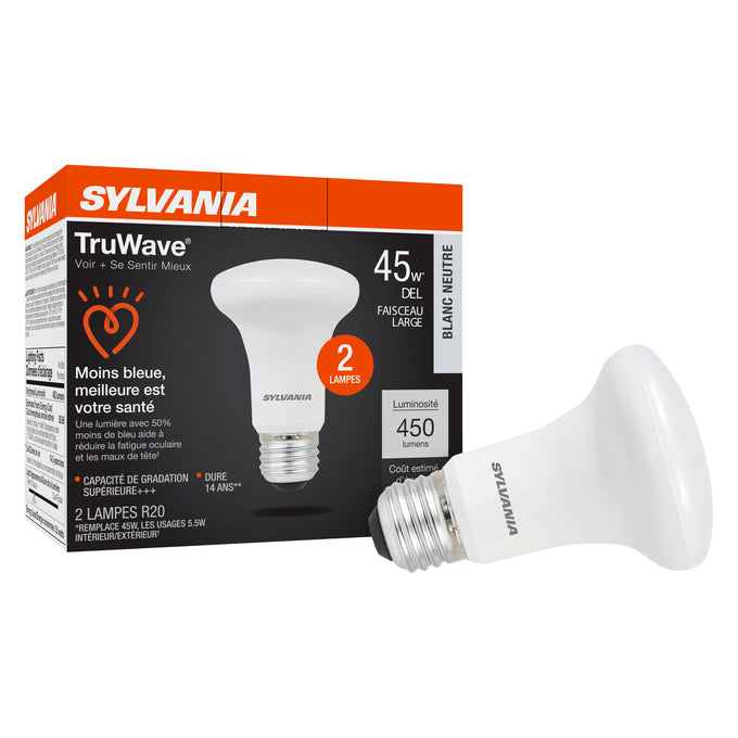 SYLVANIA LED R20 Lamp 5.5W 2700K E26 – LED5.5R20DIM927TLRP2
