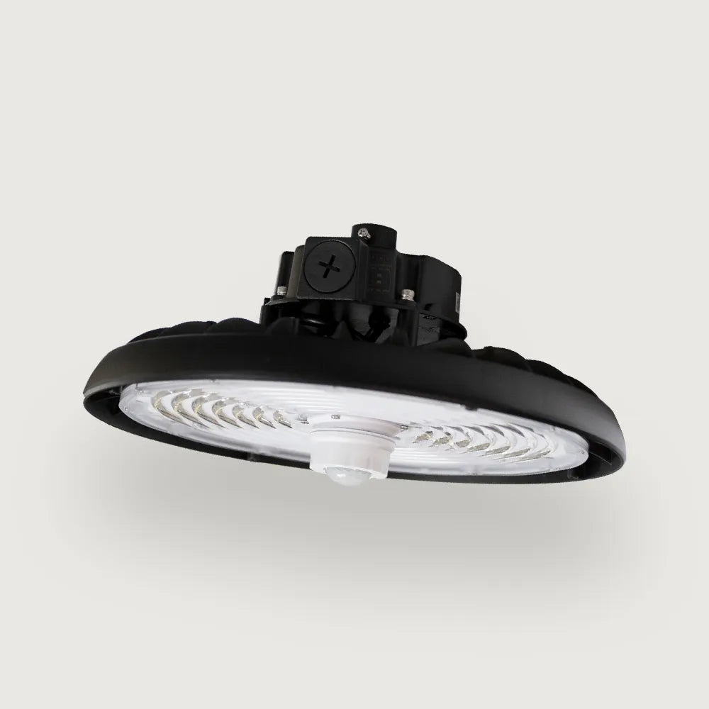 ProGem Select LED Round High Bay 240W Max, 3-Wattages, 3-CCT, 120–277V 150 LM/W Dimmable + Smart Black