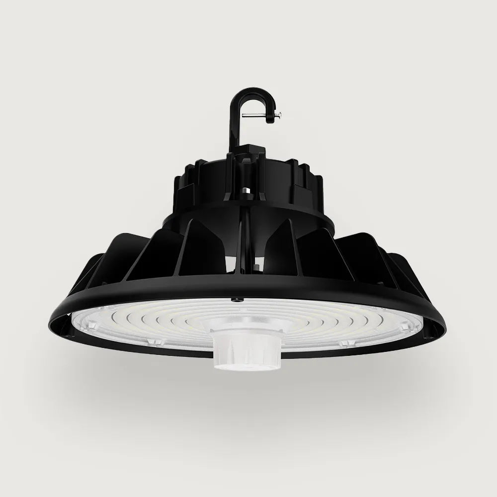 NuGem Select LED Round High Bay 150W Max, 3-Wattages, 277–480V, Wet Rated, 150 LM/W, Dimmable + Smart Black