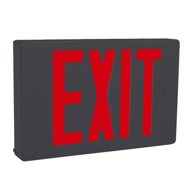 Westgate Thermoplastic LED Exit With Emergency Battery Backup 3.2W, 120-277V - XT-RCRB-EM