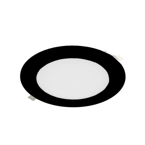 Portor 6″ Round Slim Recessed Downlight 12W, 27K/30K/35K/40K/50K, 120V - PT-DLS-R-6I-12W-5CCT-3-BK