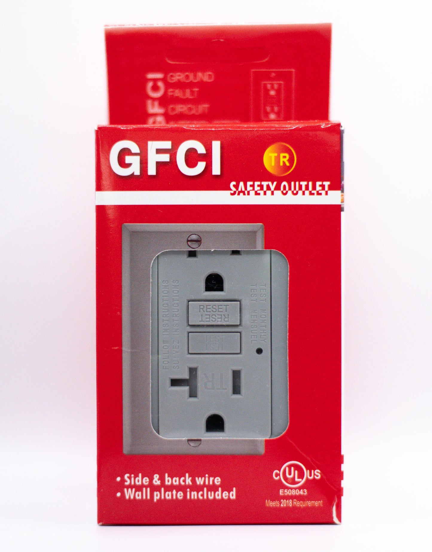 15 Amp GFCI Outlet – Tamper & Weather Resistant – Gray