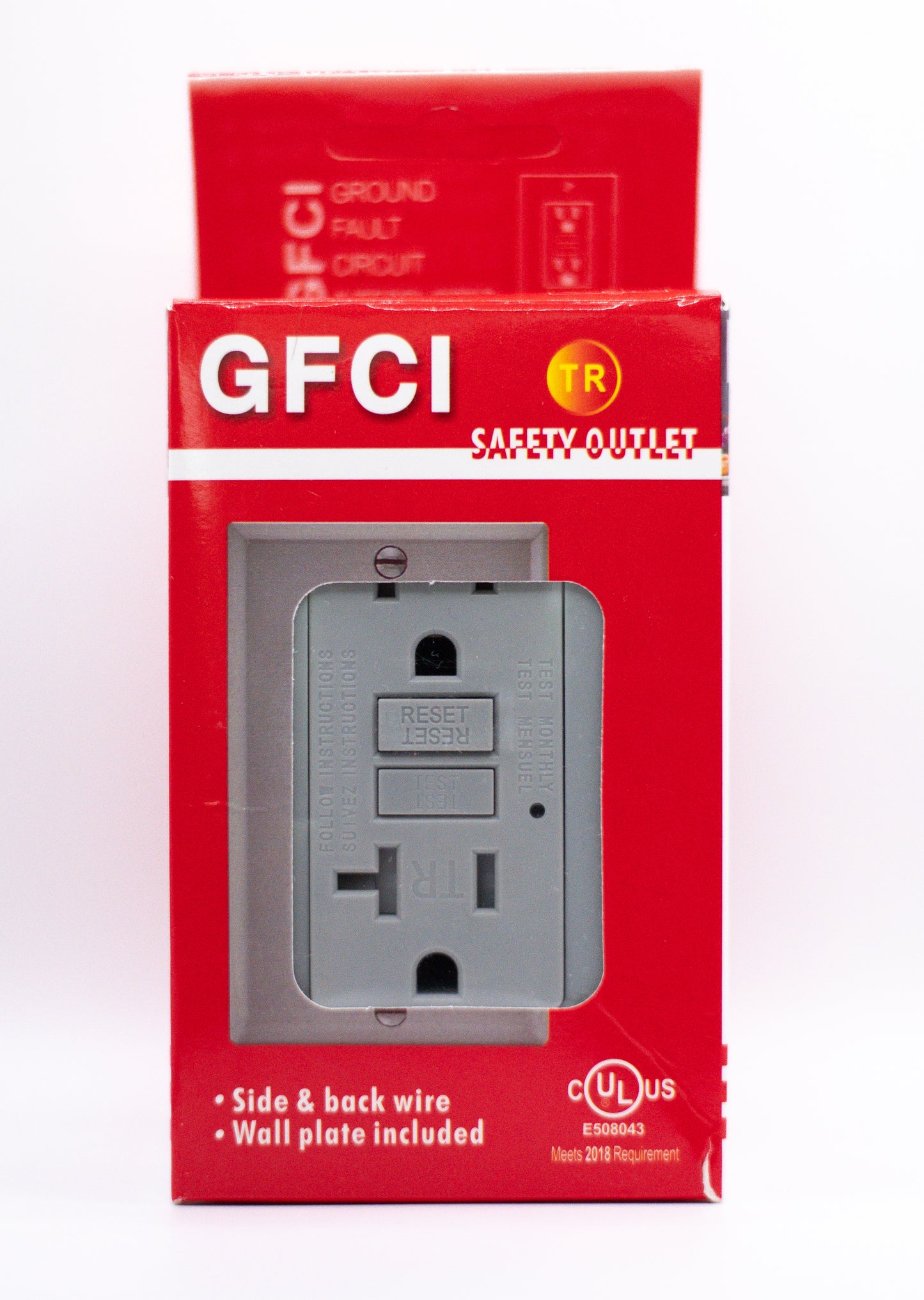20 Amp GFCI Outlet – Tamper & Weather Resistant – Gray