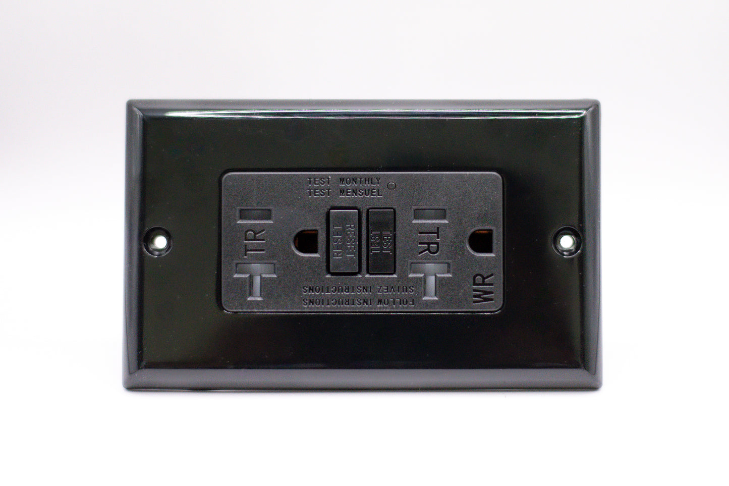 15 Amp GFCI Outlet – Tamper & Weather Resistant – Black