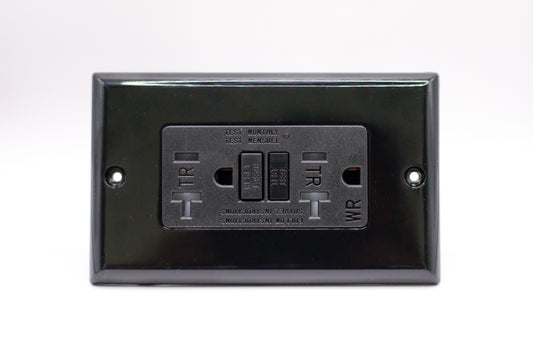 15 Amp GFCI Outlet – Tamper & Weather Resistant – Black