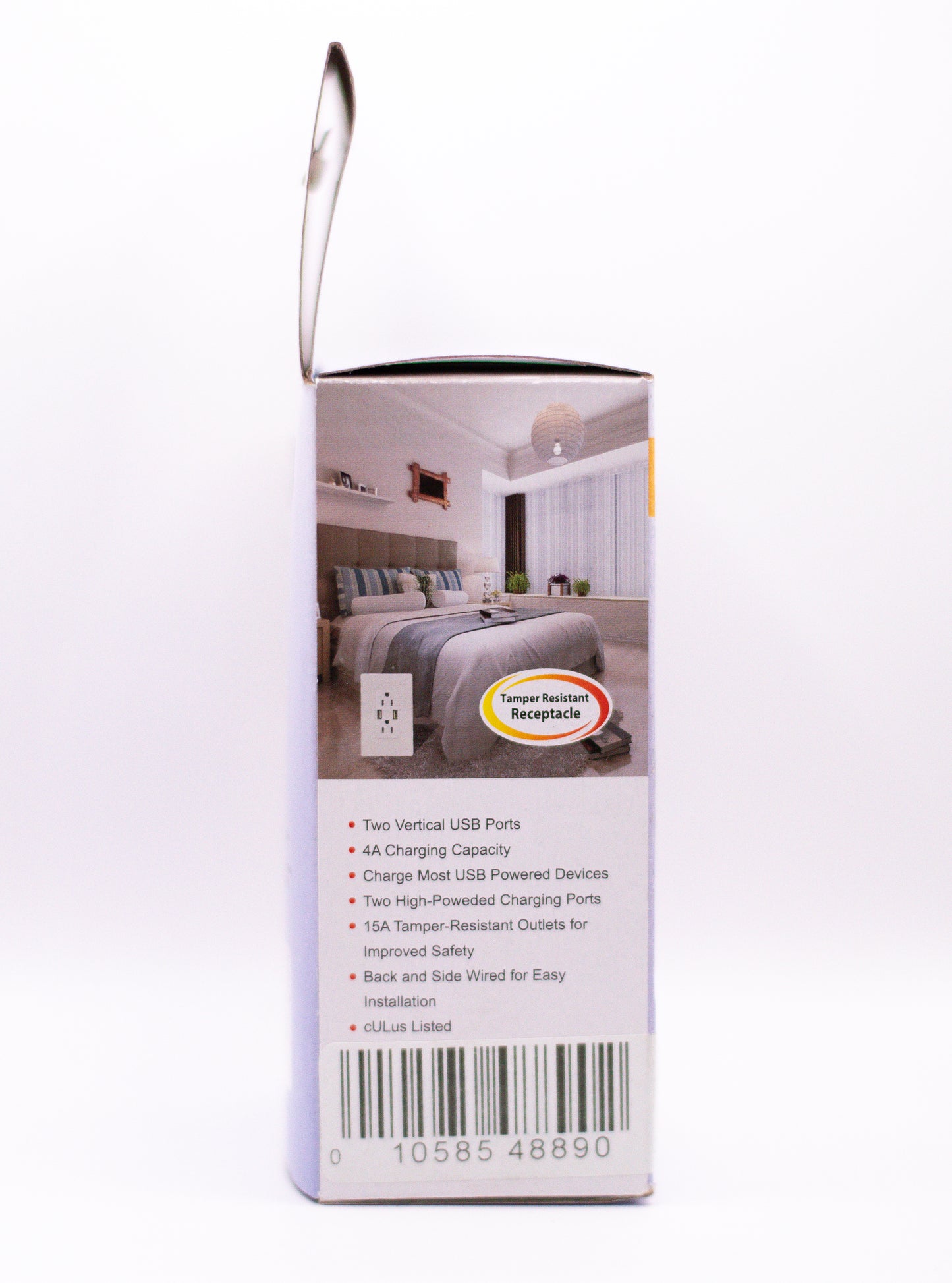 15A USB GFCI Outlet – Tamper Resistant – Almond