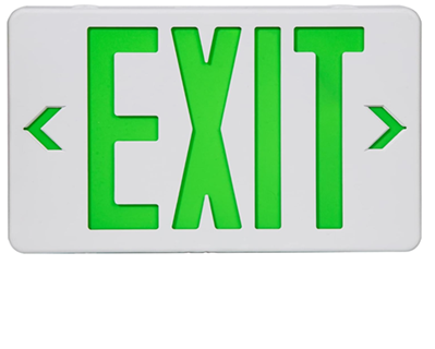 Raycos Green Exit Sign/Emergency Battery 1.0W, 120-277V - RY-EXS01-GREEN