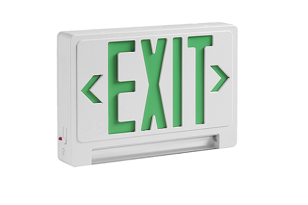 Raycos Architectural Combo Exit Sign 3W, 120-277V - RY-EX-COMBO-G