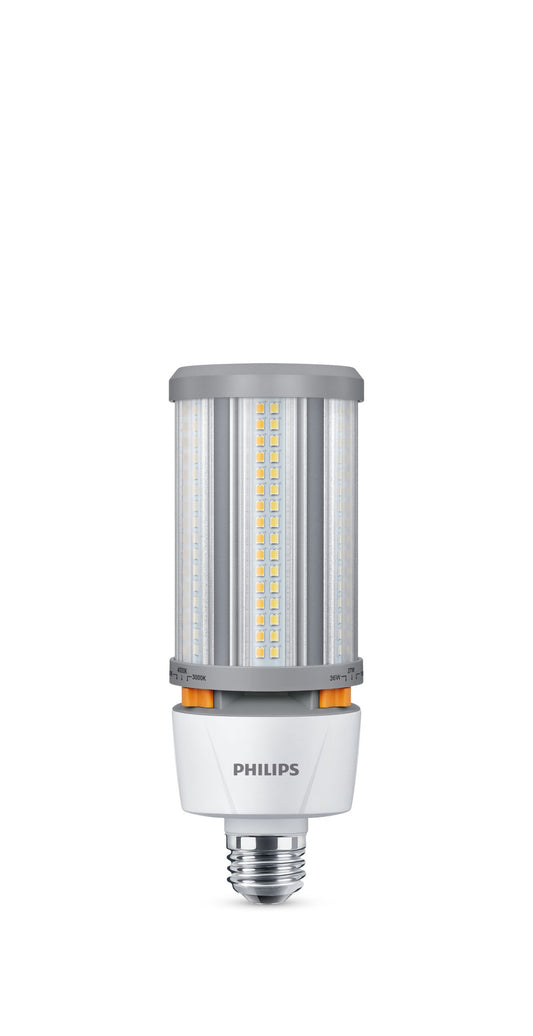 Philips LED Corn Cob Lamp 36W/27W/18W, Selectable 3000K/4000K/5000K, E26 Base, 120-277V – 36-27-18CC/LED/3PW/3CCT/E26 BB