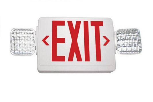 Raycos Red Combo Led Emergency Light With Battery 3.7W, 120-277V - RY-EXLCOMB01RED