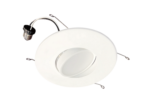 Raycos 6″ Gimbal Led Trim NC Housing 15W, 2700K/3000K/3500K/4000K/5000K, 120V - RY-6R-GIMBAL-5CCT