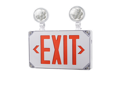 Raycos Outdoor Exit Combo / 90 Min Battery 4.8W, 120-347V - EX-COMBO-WET-R