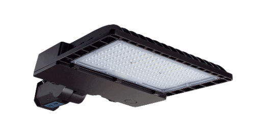 TCP LED Area Light 200W 4000K Type III NEMA 7-Pin Bronze 120-277V Dimmable – ALUZDA2T340KN7BR