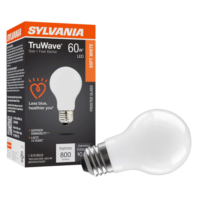 SYLVANIA LED A19 Lamp 8W 2700K Frosted E26 – LED8A19DIMO92713YTLRP