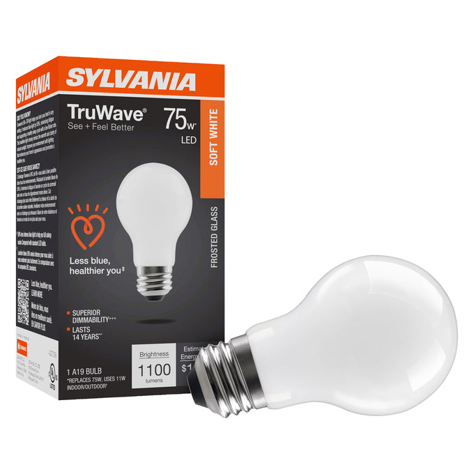 SYLVANIA LED A19 Lamp 11W 2700K Frosted E26 – LED11A19DIMO92713YTLRP
