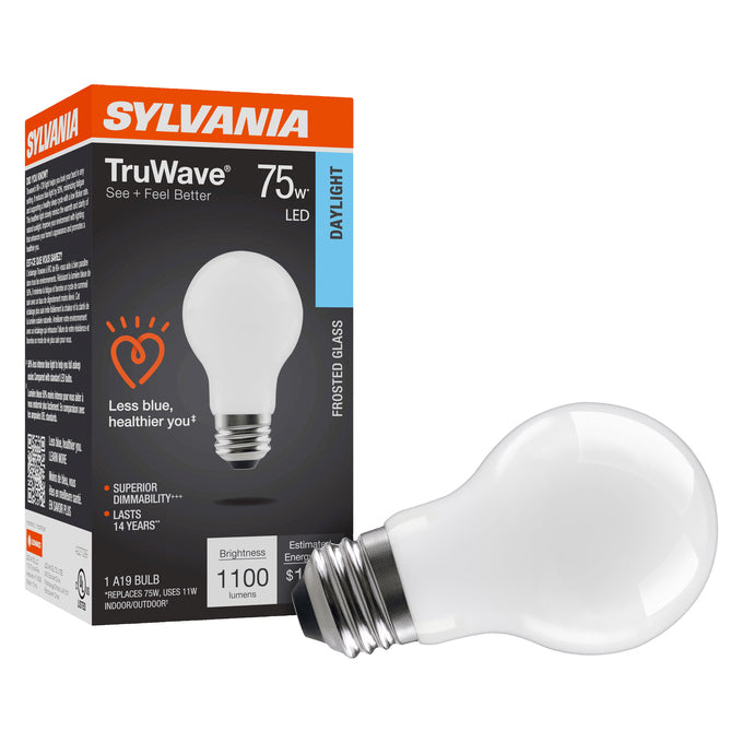 SYLVANIA LED A19 Lamp 11W 5000K Frosted E26 – LED11A19DIMO95013YTLRP