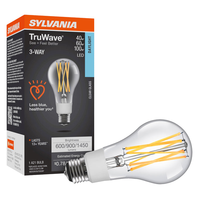 SYLVANIA LED A21 Lamp 13.5W 5000K Clear E26 – LED13.5A213WAYO950CL13YTLRP