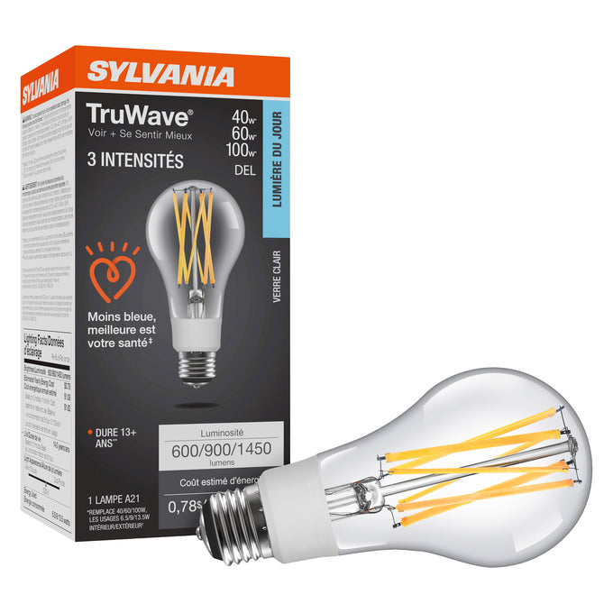 SYLVANIA LED A21 Lamp 13.5W 5000K Clear E26 – LED13.5A213WAYO950CL13YTLRP