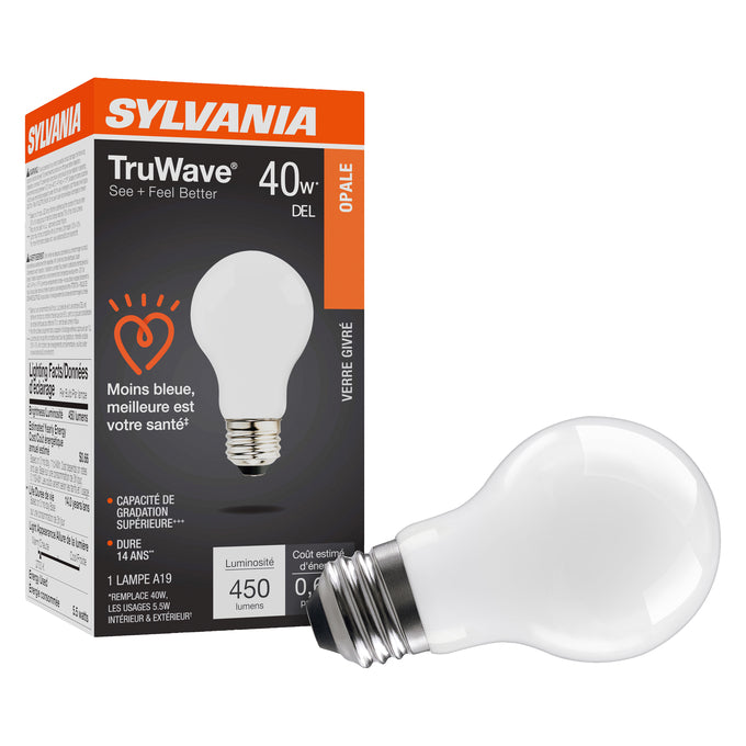 SYLVANIA LED A19 Lamp 5.5W 2700K Frosted E26 – LED5.5A19DIMO92713YTLRP