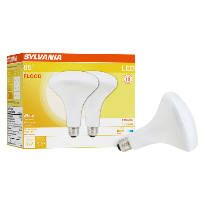 SYLVANIA LED BR40 Lamp 12W 3000K E26 – LED12BR40DIM83010YVRP2