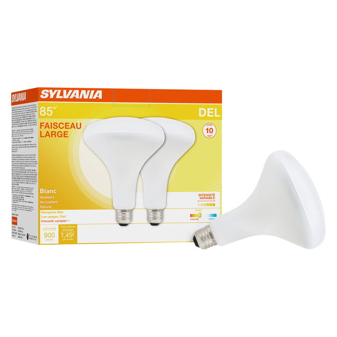 SYLVANIA LED BR40 Lamp 12W 3000K E26 – LED12BR40DIM83010YVRP2