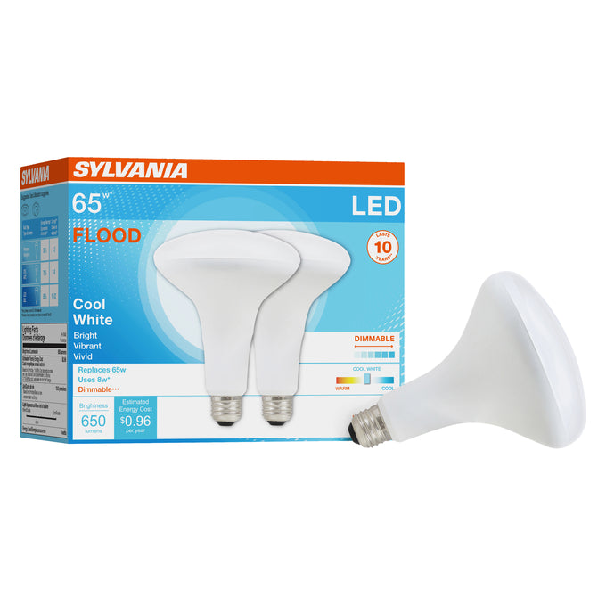 SYLVANIA LED BR30 Lamp 9W 4000K E26 – LED9BR30DIM84010YVRP2