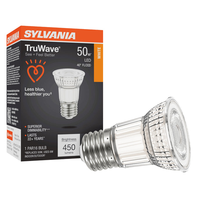 SYLVANIA LED PAR16 Lamp 6W 3000K Flood 40° GU10 / Check Spec – LED6PAR16DIM930TLFL40GLRP