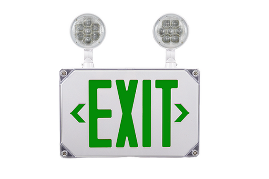 Raycos Outdoor Exit Combo / 90 Min Battery 4.6W, 120-347V - RY-EX-COMBO-WET-G