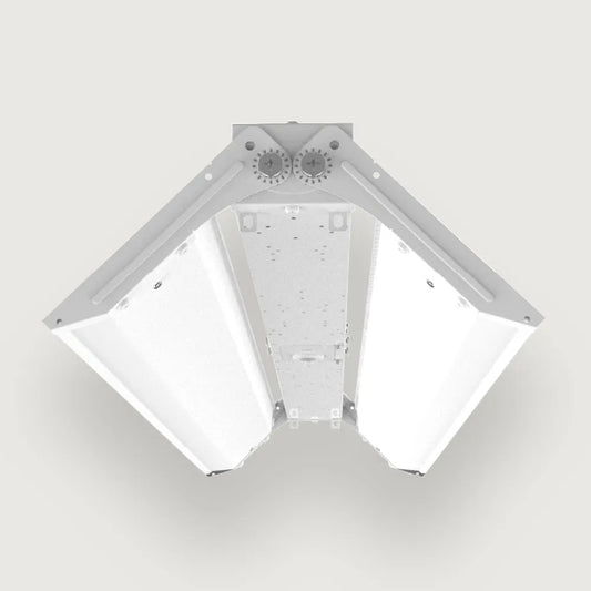 TriLum Foldable LED Linear High Bay 500W Max, 3-Wattages, 120-277V, Damp Rated, 150LM/W Dimmable + Smart White