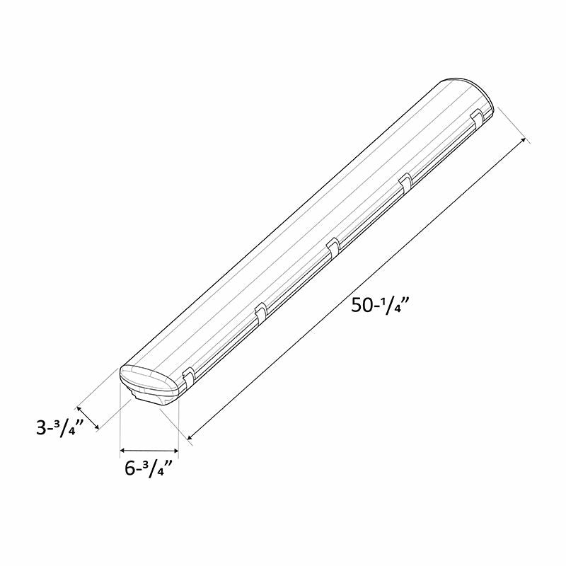 Westgate LED Linear Vapor Light 75W, 120-277V, 3500K/4000K/5000K - LLVT-4FT-75W-MCT-D