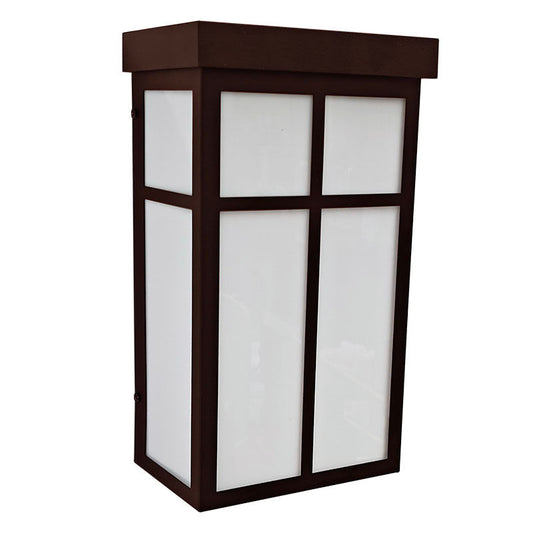 Westgate 12” Shoji Window Wall Sconce 9W/13W/17W, 120-277V, 3000K/4000K/5000K - LRS-SH-12-MCTP-DD-ORB