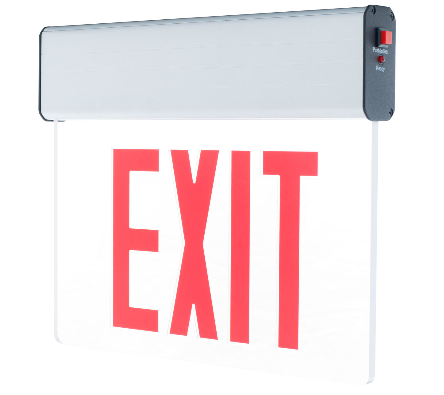 Westgate Double Edge Lit Red and Aluminum LED Exit Sign 4.5W, 120-277V - XE-1RCA-EM