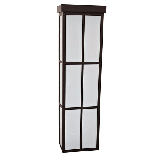 Westgate 24” Shoji Window Wall Sconce 18W/24W/30W, 120-277V, 3000K/4000K/5000K - LRS-SH-24-MCTP-DD-ORB