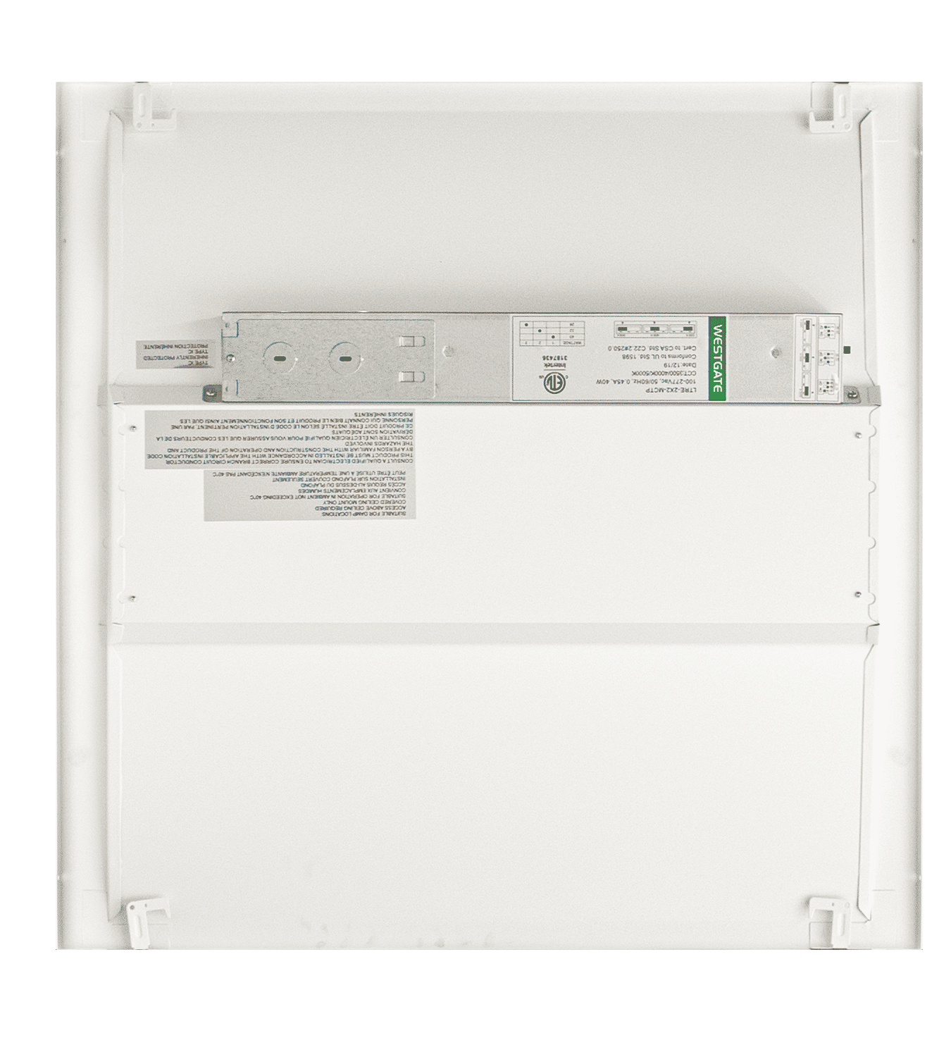 Westgate LED Center-Basket MCTP Troffer Lights 26W/32W/40W, 120-277V, 3500K/ 4000K/ 5000K - LTRE-2X2-MCTP