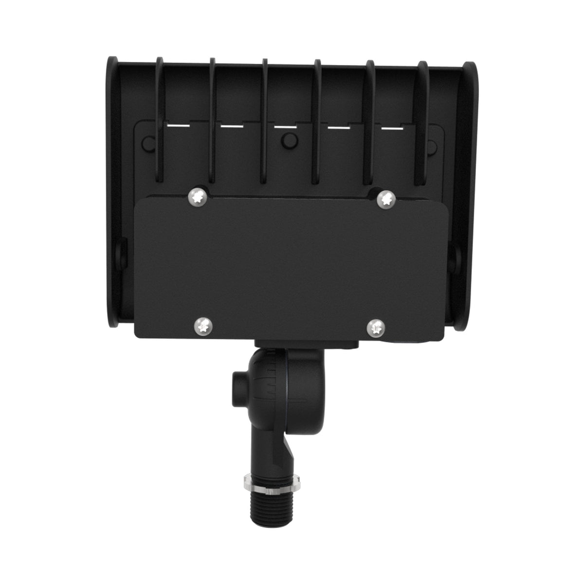 Westgate Black Small LED Flood Light with Photocell Power and CCT Adjustable 10W/20W/30W, 120-277V, 3000K/4000K/5000K/5700K - LFX-SM-10-30W-MCTP-KN-BK-P