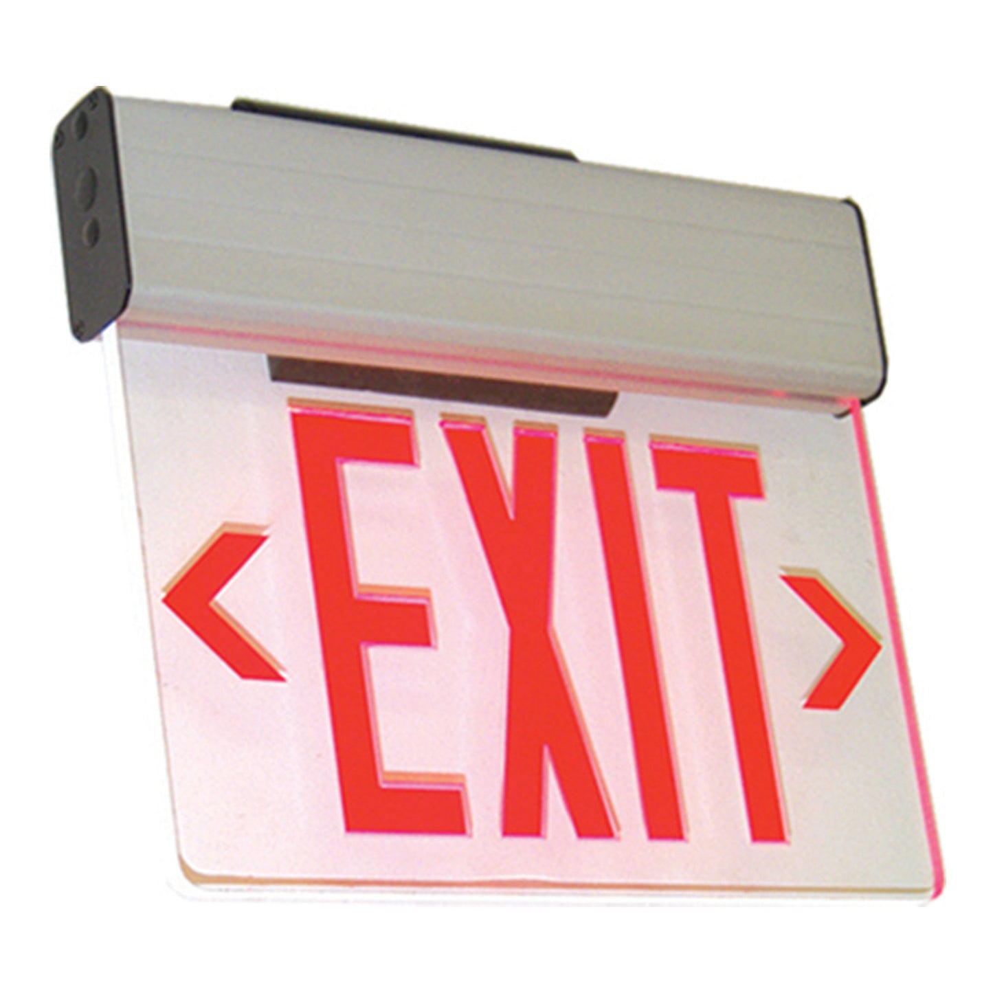 Westgate Double Edge Lit Red and White LED Exit Sign 4.5W, 120-277V - XE-1RCW-EM