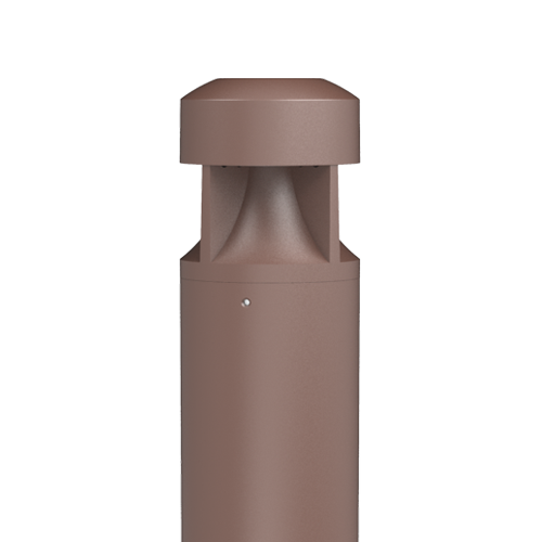 Portor Architectural LED Bollard 14W/19W/24W, Round Bevel Top Column Style, Selectable 3000K/4000K/5000K, 120-277V – PT-ABL-R-BTP-C-3CP