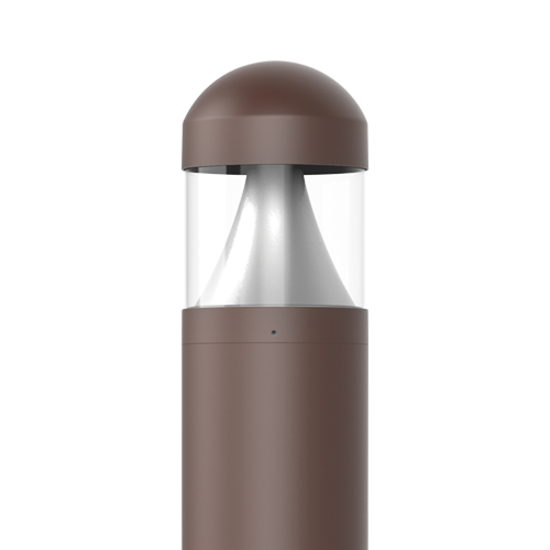 Portor Architectural LED Bollard 14W/19W/24W, Round Dome Top Cone Style, Selectable 3000K/4000K/5000K, 120-277V – PT-ABL-R-DTP-C-3CP