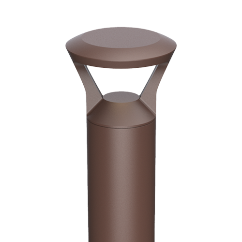 Portor Architectural LED Bollard 14W/19W/24W, Round Post Top Open Style, Selectable 3000K/4000K/5000K, 120-277V – PT-ABL-R-PTP-O-3CP