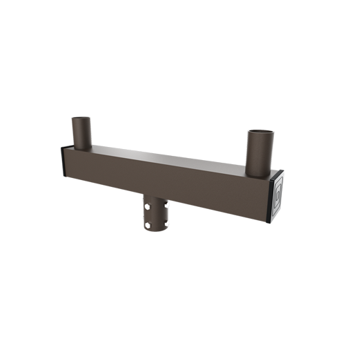 Portor Large Twin Vertical Round Pole Tenon Bracket PT-AL-P-VRT2-2-LG