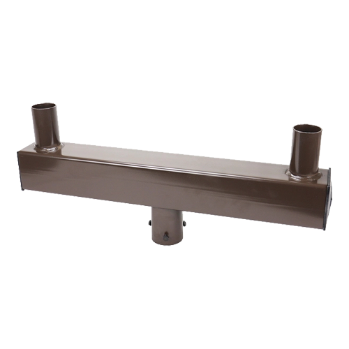 Portor Twin Vertical Round Pole Tenon Bracket PT-AL-P-VRT2-2