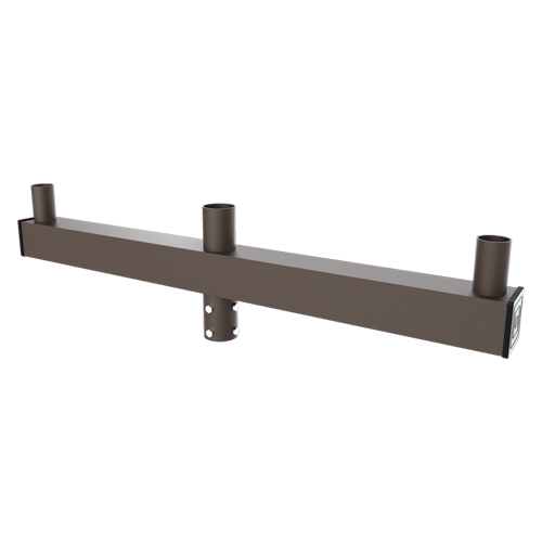 Portor Large Triple Vertical Round Pole Tenon Bracket PT-AL-P-VRT2-3-LG