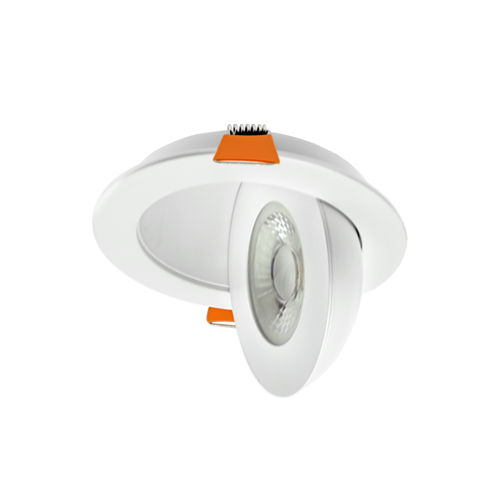 Portor 4″ Round Can-less Floating Gimbal Downlight, 9W, 27K/30K/35K/40K/50K, 120V - PT-DLFG2-R-4I-9W-5CCT