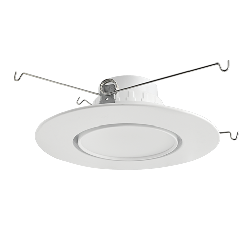 Portor 6″ Gimbal Retrofit Downlight 16W, 27K/30K/35K/40K/50K, 120V - PT-DLR-G-6I-16W-5CCT