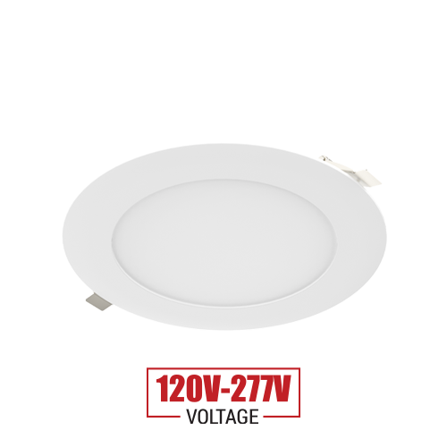 Portor 6″ Round Slim Recessed Downlight 12W, 27K/30K/35K/40K/50K, 120-277V - PT-DLS-R-6I-12W-5CCT-277-3